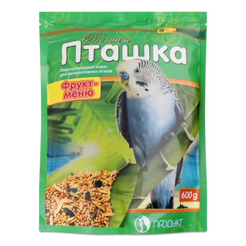 Корм Для Декоративних Птахів Пташка Преміум Фрукт-Меню, В/ґ, 600г