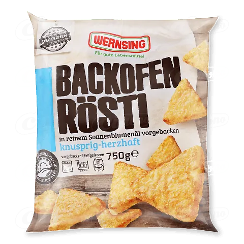 Картопля фрі Wernsing «Хеш браун» свіжоморожена, 750г