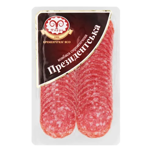 Ковбаса нарізна Президентська Фарро сиров'ялена варена 80г