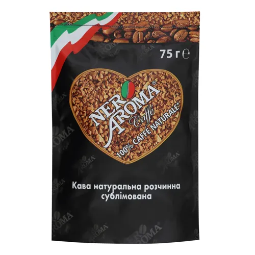Кава натуральна розчинна сублімована Nero Aroma д/п 75г