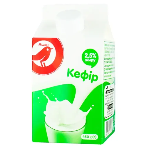 Кефір Ашан 2,5% 450г