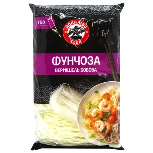 Макаронні вироби Hokkaido Club Фунчоза вермішель 150г