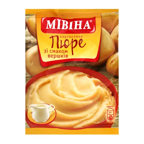 Пюре швидкого приготування картопляне зі смаком вершків Мівіна м/у 37г