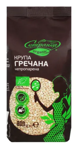 Крупа гречнева непропарена Organic Сквирянка м/у 800г
