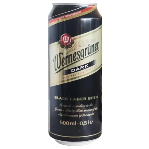 Пиво Wernesgruner Dark, темне, фільтроване, 4,9%, 0,5л