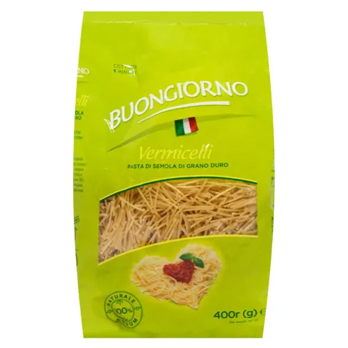 Макарони Buongiorno Вермішель тонка коротка 400г