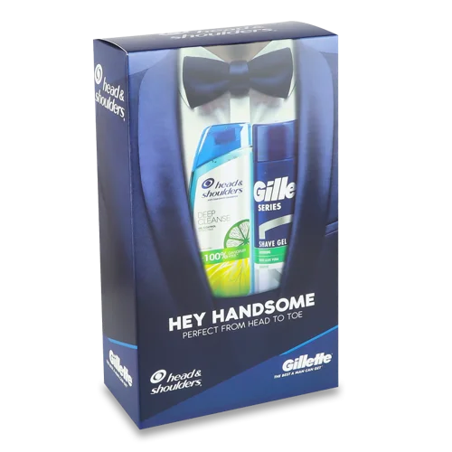 Шампунь Контроль Жирності з Цитрусом Head&Shoulders 300мл + Гель для Гоління Soothing Series Gillette 200мл