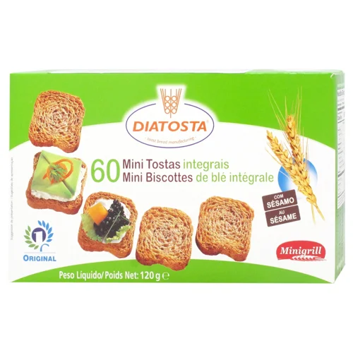 Тости Diatosta Minigrill пшеничні з цільного зерна 120г