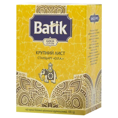 Чай Batik Gold Крупний лист чорний байховий цейлонський 100г