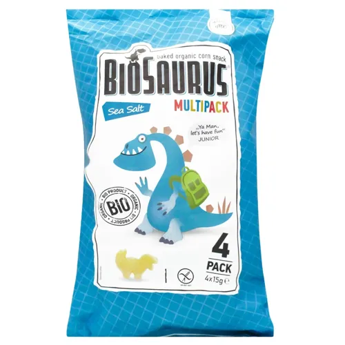 Снеки Biosaurus кукурудзяні з морською сіллю 4х15г