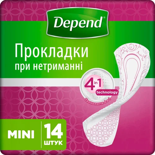 Прокладки урологічні Depend Comfort-Protect Mini 14шт