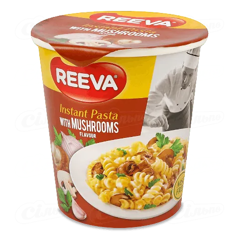 Макарони Reeva швидкого приготування зі смаком грибів, 70г