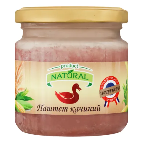 Паштет качиний Natural скляна банка 180г