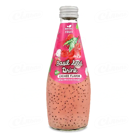 Напій Magic Fruit смак лічі з насінням базиліку, 0,29л