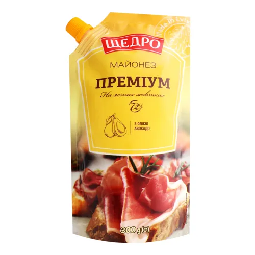 Майонез 72% Преміум Щедро д/п 300г
