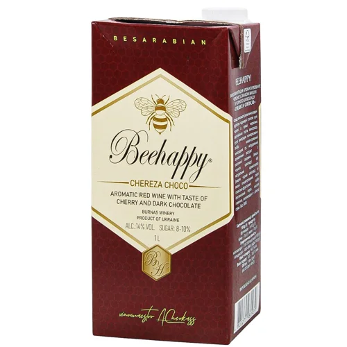 Вино Beehappy Chereza Choco ароматизоване червоне 14% 1л