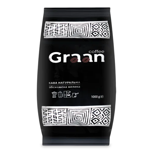 Кава Натуральна Обсмажена В Зернах Graan, 1000г