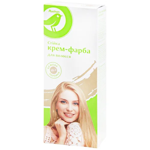 Крем-фарба для волосся Auchan 10.3 Бежева перлина