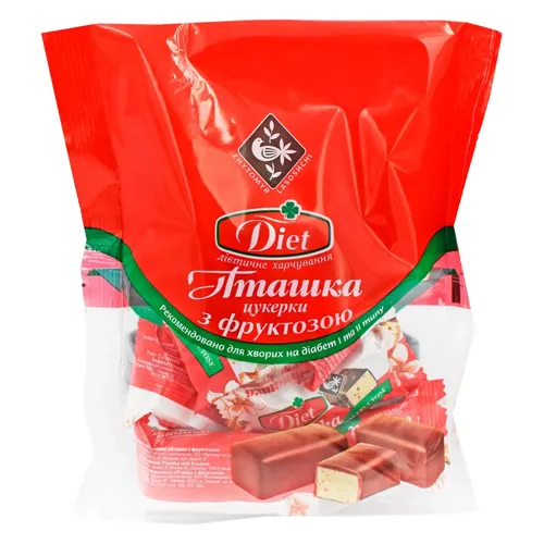Цукерки без цукру глазуровані Пташка з фруктозою Житомирські Ласощі 180г