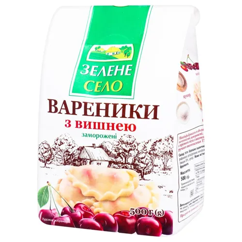 Вареники з вишнею 500г Зелена СЕ