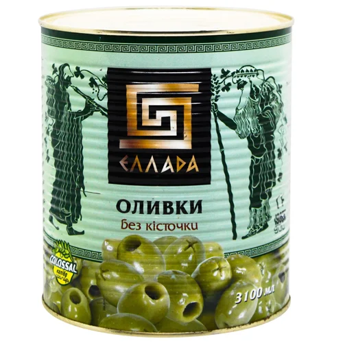 Оливки Еллада без кісточки 3100мл