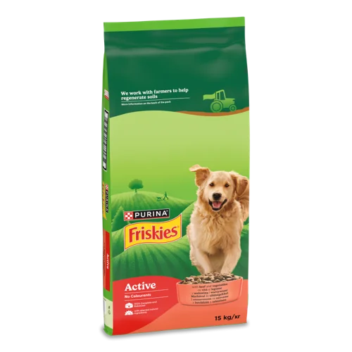 Корм Сухий Для Дорослих Собак З Яловичиною, Active Friskies, В/К, 15 кг