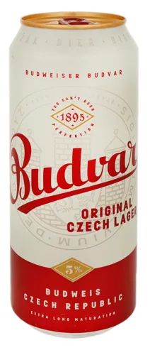 Пиво 0.5л 5% світле B:Original Budweiser Budvar ж/б
