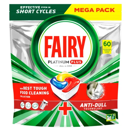 Таблетки для посудомийних машин Fairy Platinum Plus Лимон All in One 60шт