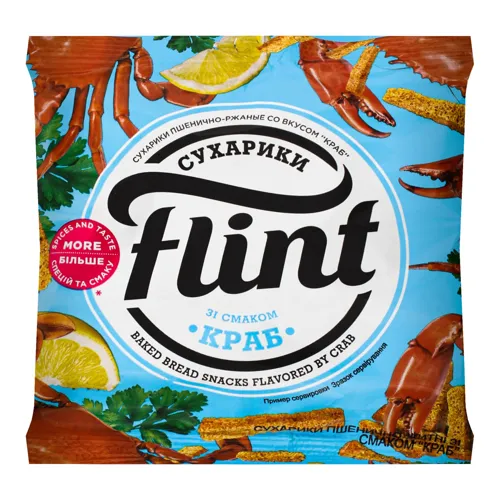 Сухарики пшенично-житні «Краб» Flint м/у 35г