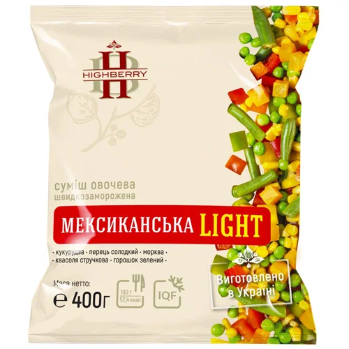 Суміш овочева Highberry Мексиканська Light швидкозаморожена 400г