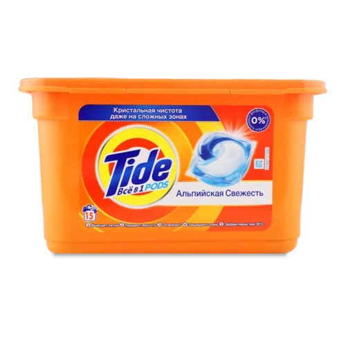 Пральні Капсули Альпійська Світлість Tide Go Pods 15шт