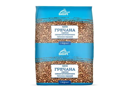Крупа Розумний вибір гречана м/уп 1 кг