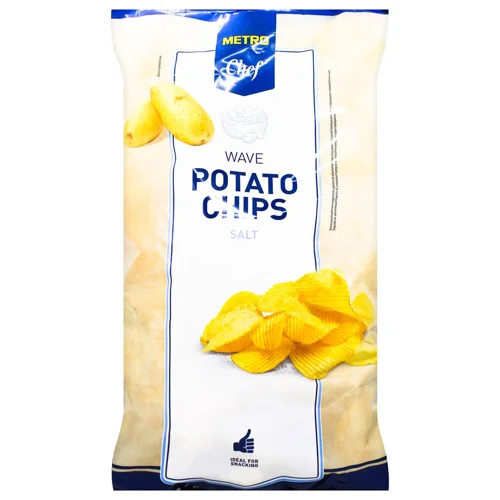 Чипси Metro Chef картопляні хвилясті солоні 500г