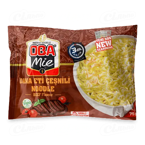 Локшина Oba зі смаком яловичини швидкого приготування, 75г