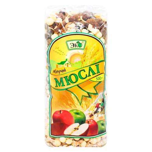 Мюслі Еко Яблучні 500г