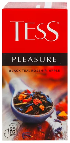 Чай чорний Pleasure Tess картонна упаковка 25х1.5г
