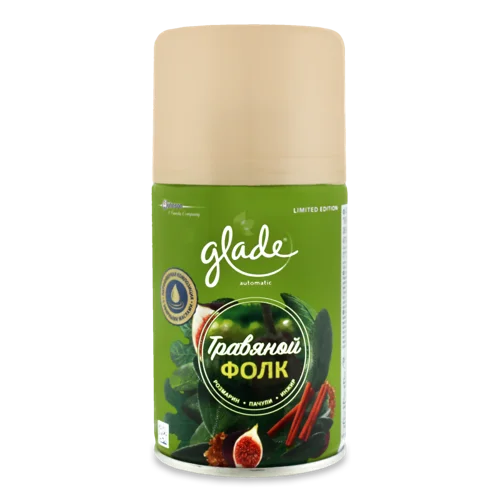 Ароматизатор Автоматичний Glade/Глейд Трав'яний Фолк, змінний балон, 1 шт.