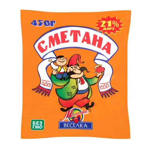 Сметана 21% Молочна веселка м/у 450г