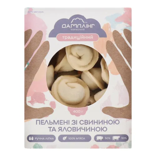 Пельмені зі свининою та яловичиною Дамплінг