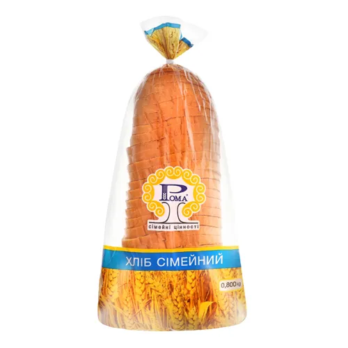 Хліб нарізний Сімейний Рома м/у 0.8кг