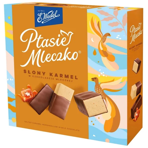 Цукерки Wedel Пташине молоко зі смаком солона карамель 340г
