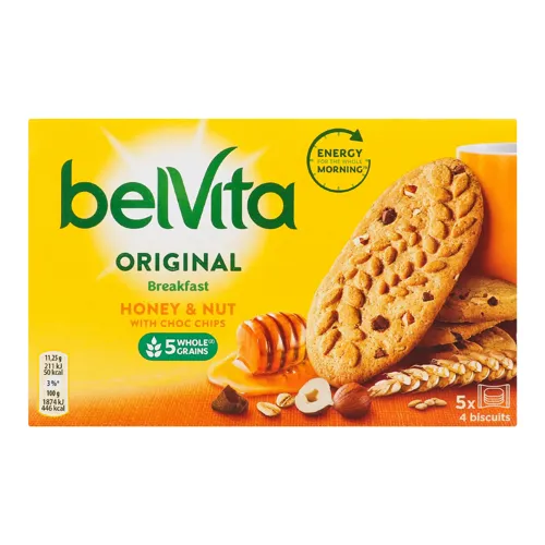 Печиво з шоколадними шматочками Honey&Nut Original Breakfast BelVita к/у 225г