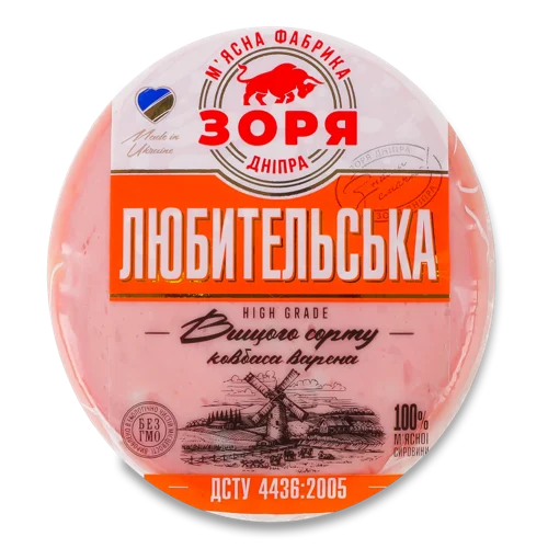Ковбаса Варена Вищого Ґатунку Любительська, 1 кг