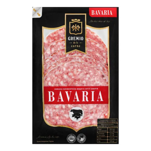 Ковбаса Bavaria Gremio de la carne напівкопчена вищого ґатунку 0.1кг