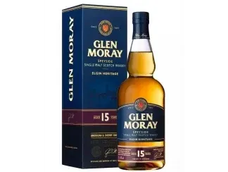 Віскі односолодовий Glen Moray Single Malt Whisky 15 YO (подарункова упаковка) 0,7л