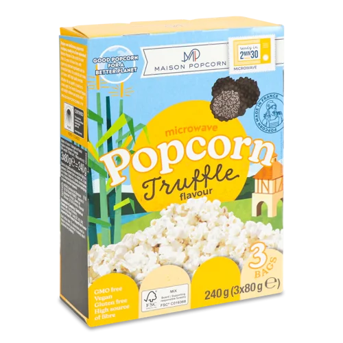 Попкорн Вищого Ґатунку Maison Popcorn Зі Смаком Трюфеля, 100г