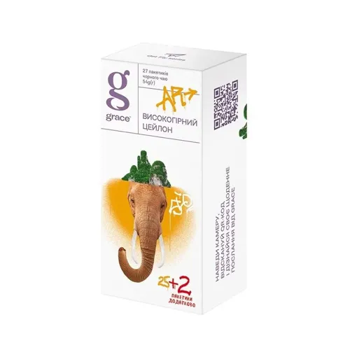 Чай GRACE Високогірний Цейлон цейлонський чорний к/уп (27 ф/п х 2г)