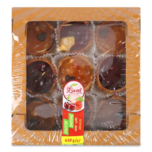 Тістечко Тарт Міні Вишня-Яблуко ЯSweet Кравест Світ, к/у, 450г