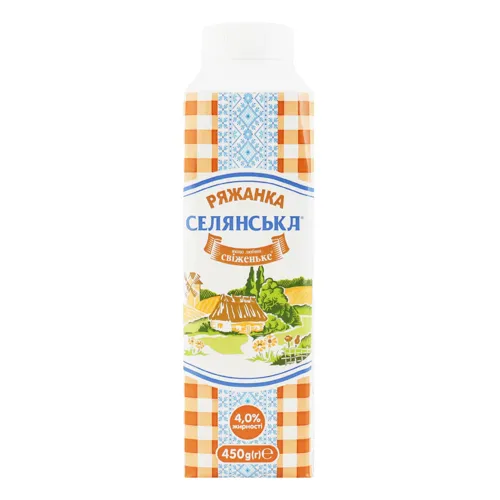 Ряжанка 4% Селянська т/п 450г