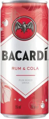Напій слабоалкогольний Bacardi RUM-COLA 5%, 0.25л